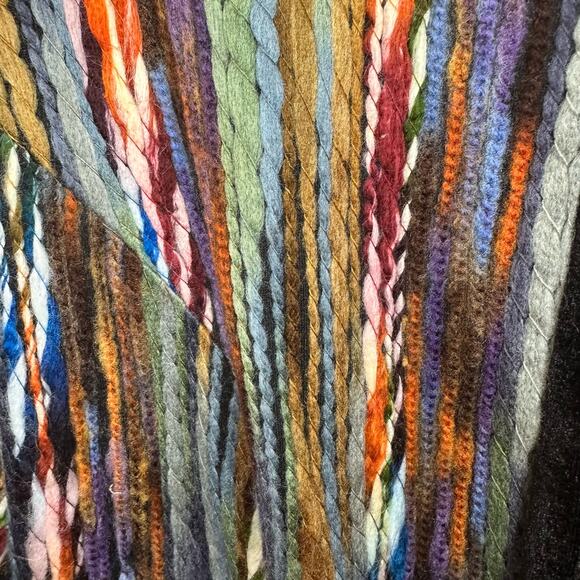 Katherine New York Multicolor Rainbow Thread Yarn Embroidered Blazer Jacket M - Picture 3 of 9